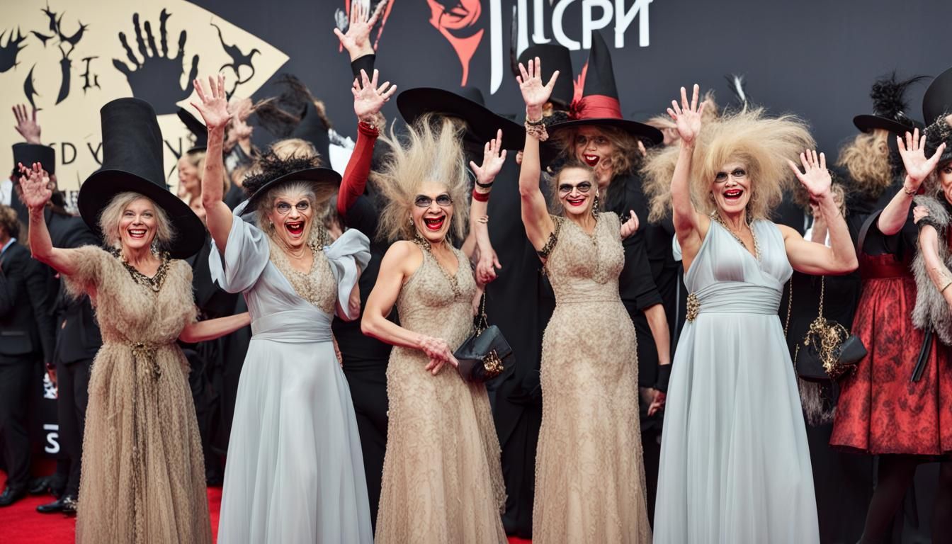 Ugly Witches Greet Fans on Red Carpet