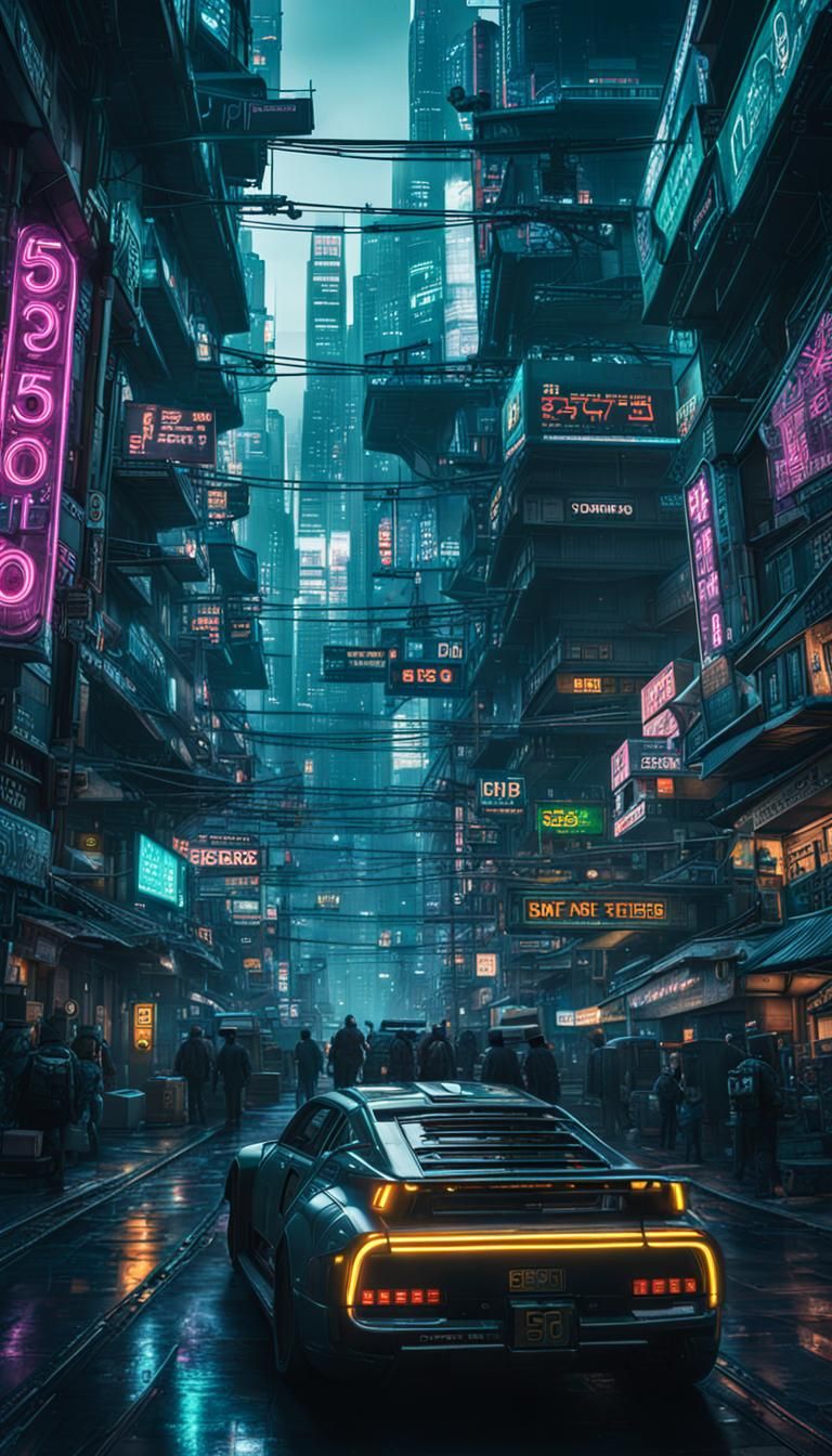 Cyberpunk Number 500: Hyperrealistic Digital Art
