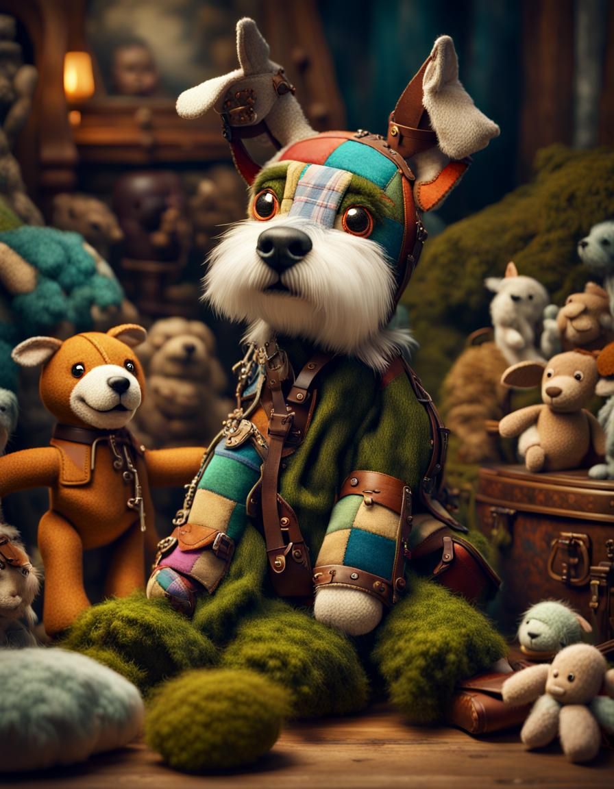 Multitextured Dog Puppet Concept Art