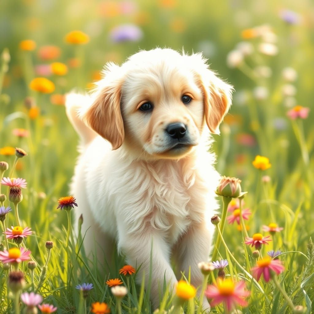 cream golden retriever puppy