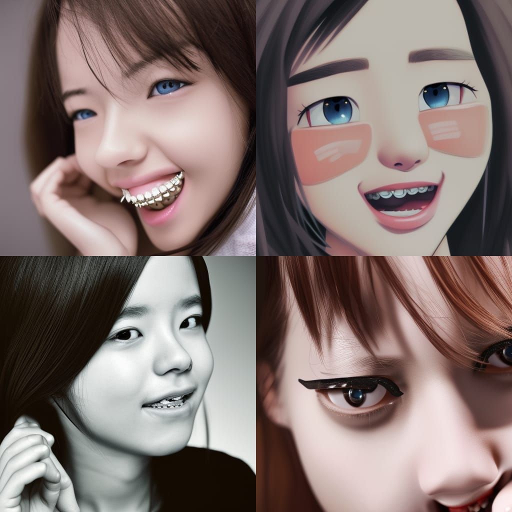 Anime Girl with Braces, Ghibli Style