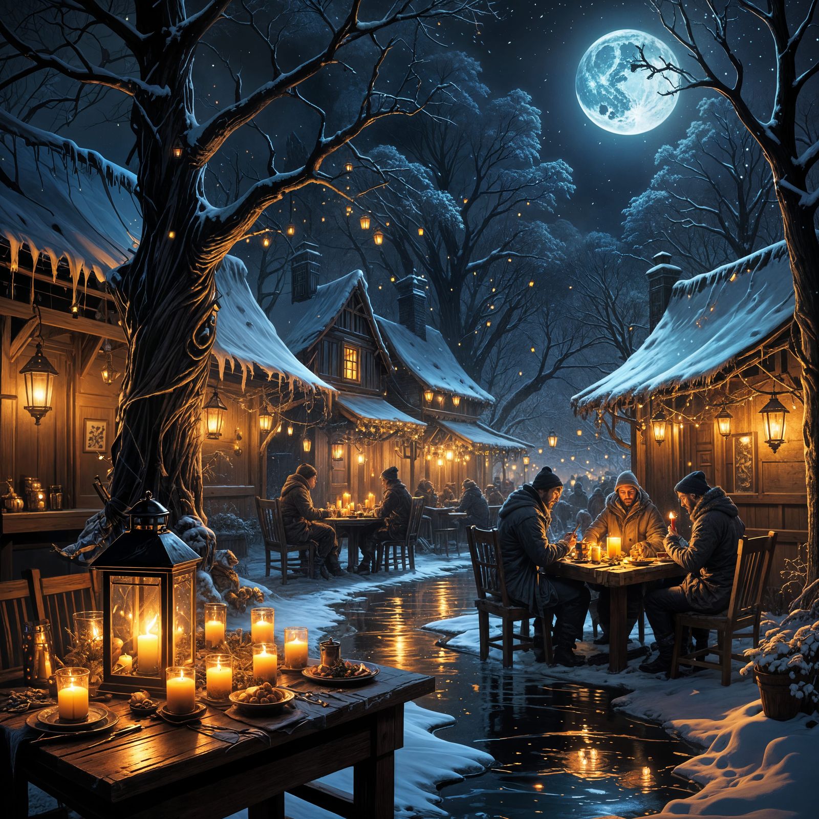 Winter Feast Celebrates Candlelight Eve with Glowing Lantern...