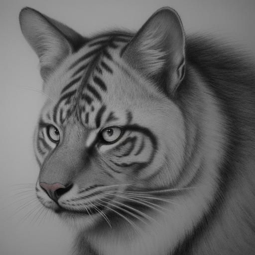 Detailed Charcoal Drawing of Various Animals