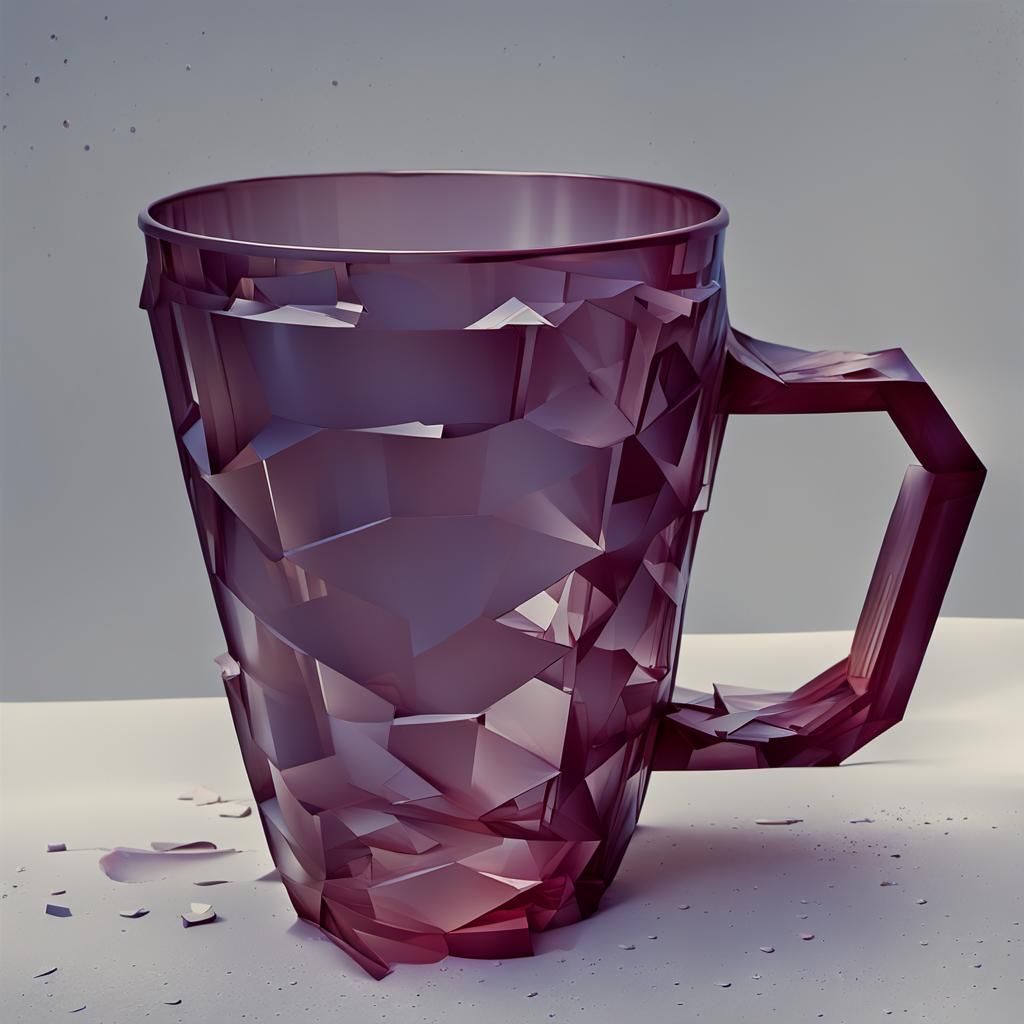 Abstract Cup in Urban Expressionist Style