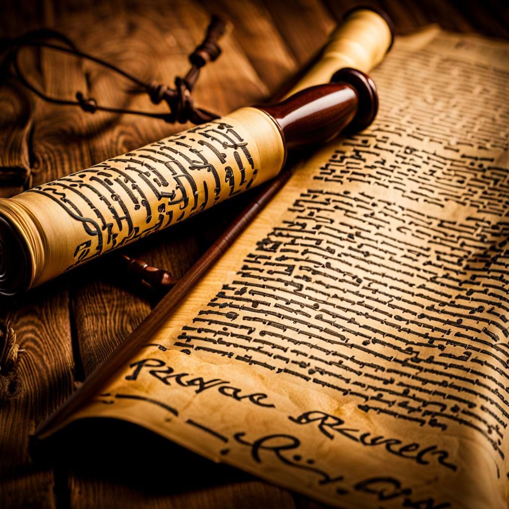 Prayer Life Elegantly Written on Ancient Scroll