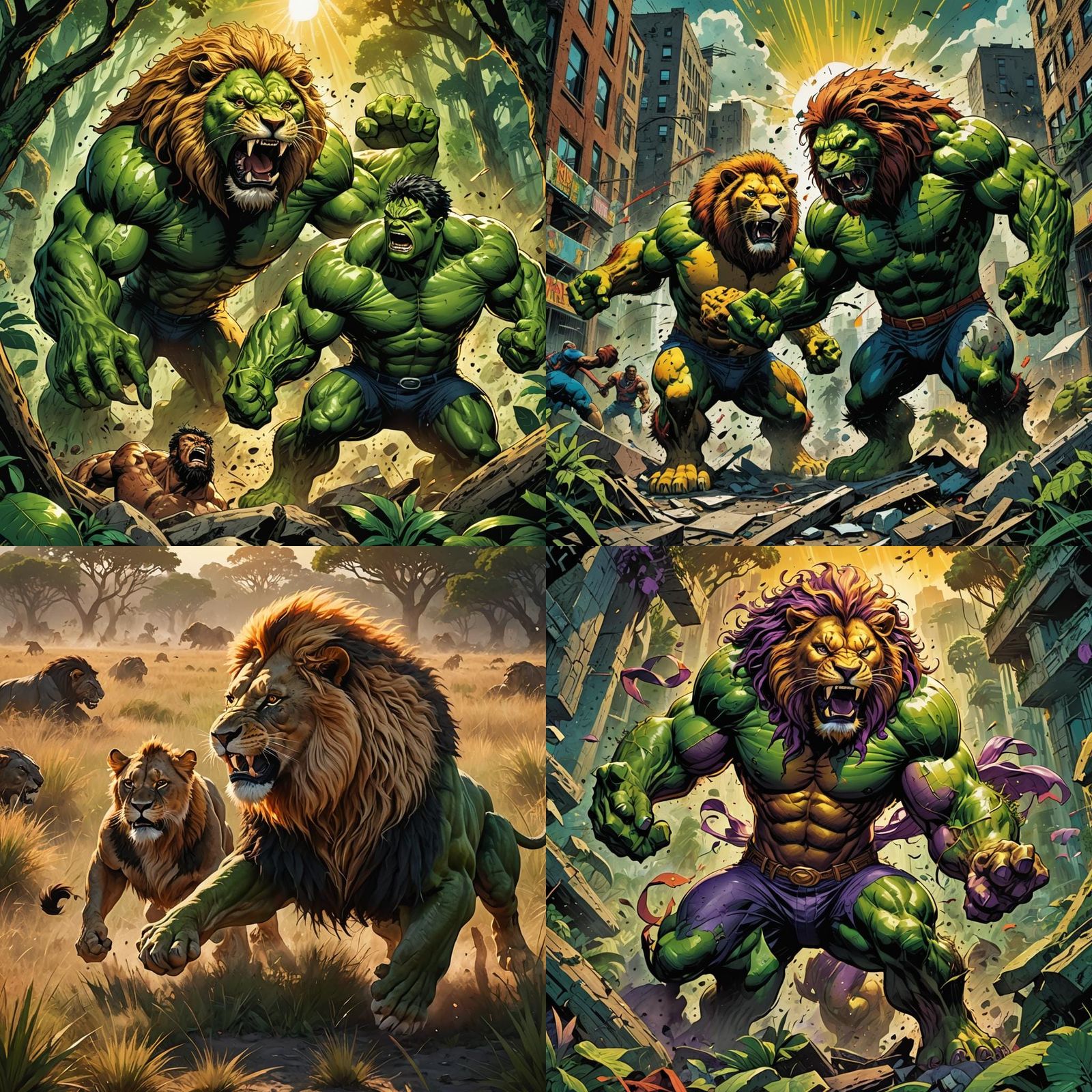 Lion versus Hulk: A Clash of Titans