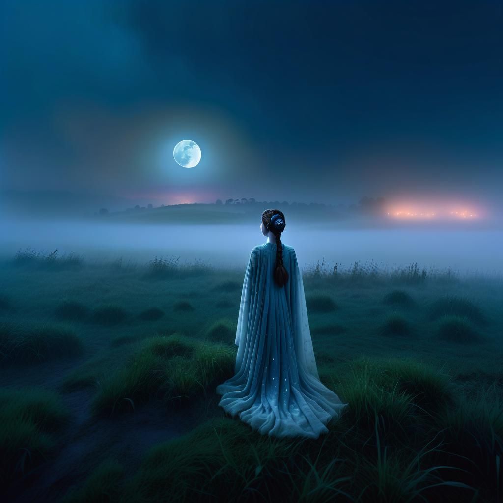 Ethereal Ghost of Padmé Amidala in Moonlight
