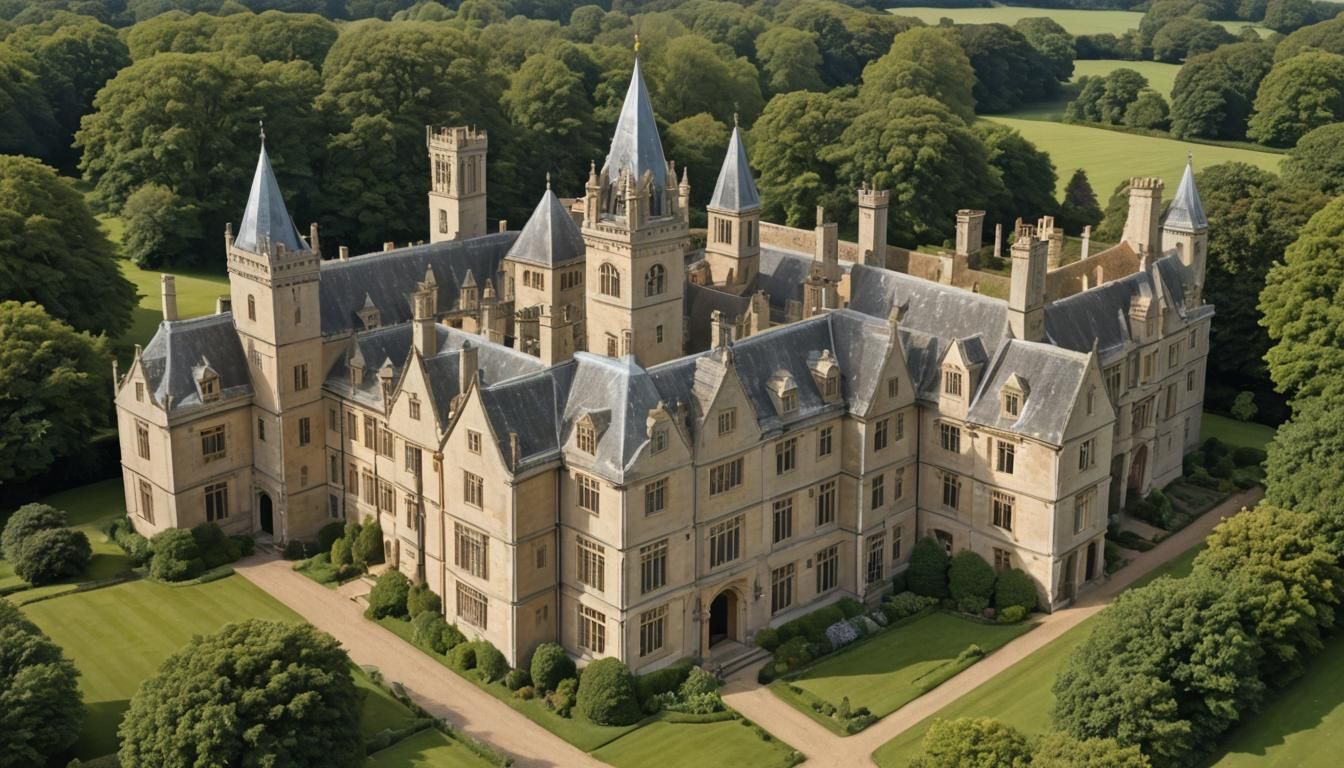 17th Century English Manor House: Digital Matte Painting