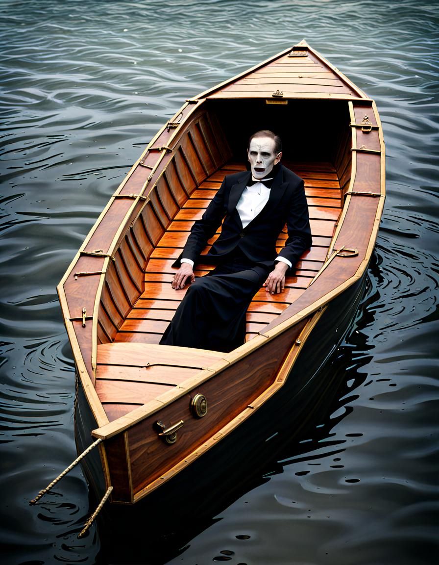 Morbid Coffin Boat Floats Silently