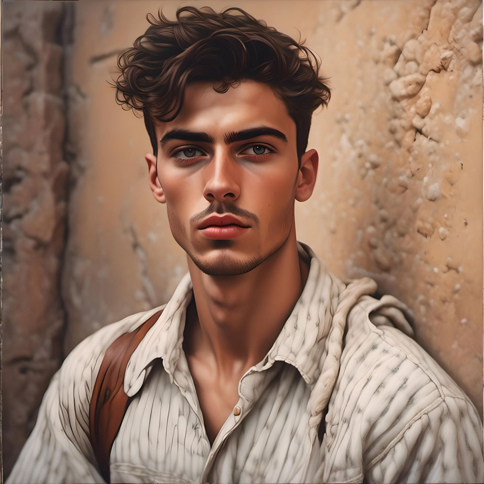 Handsome Spanish Lad Portrait, 1990s Style