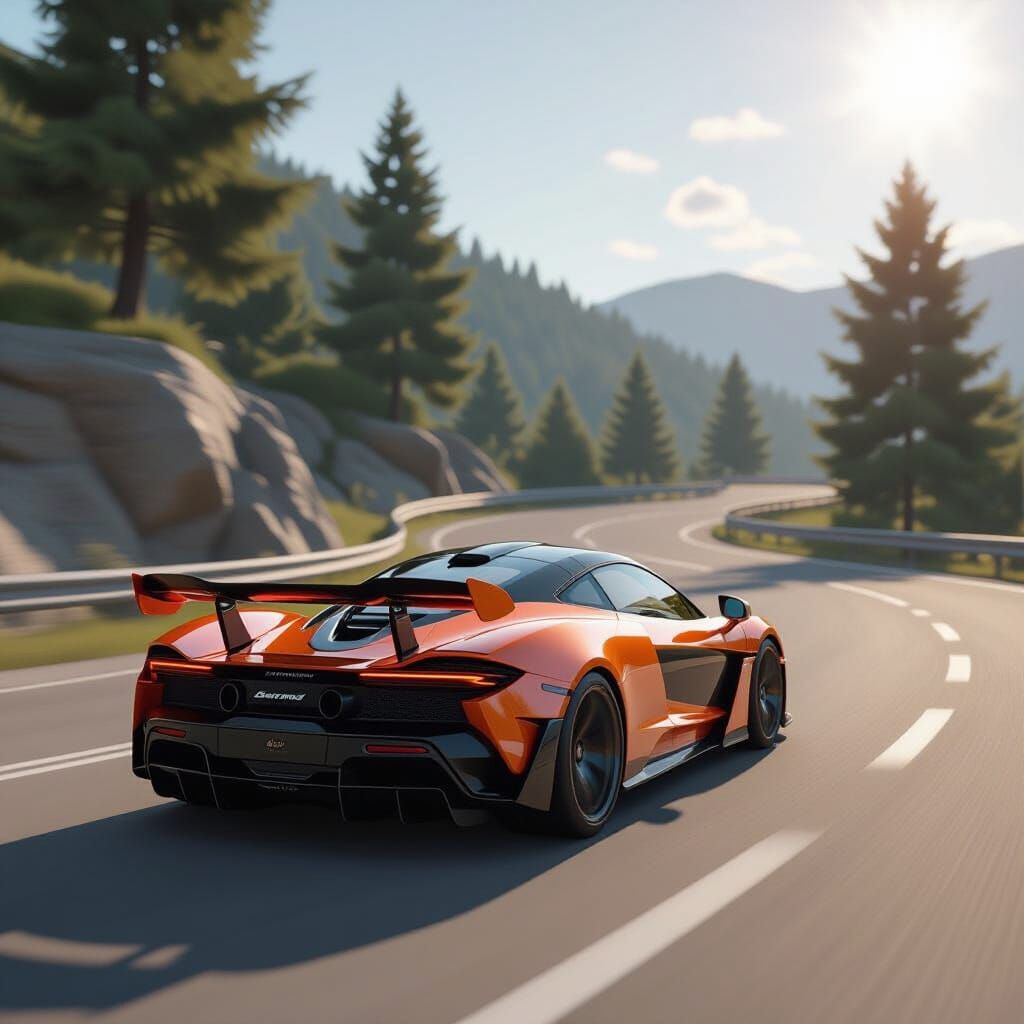 McLaren Senna Interior on Curvy Road