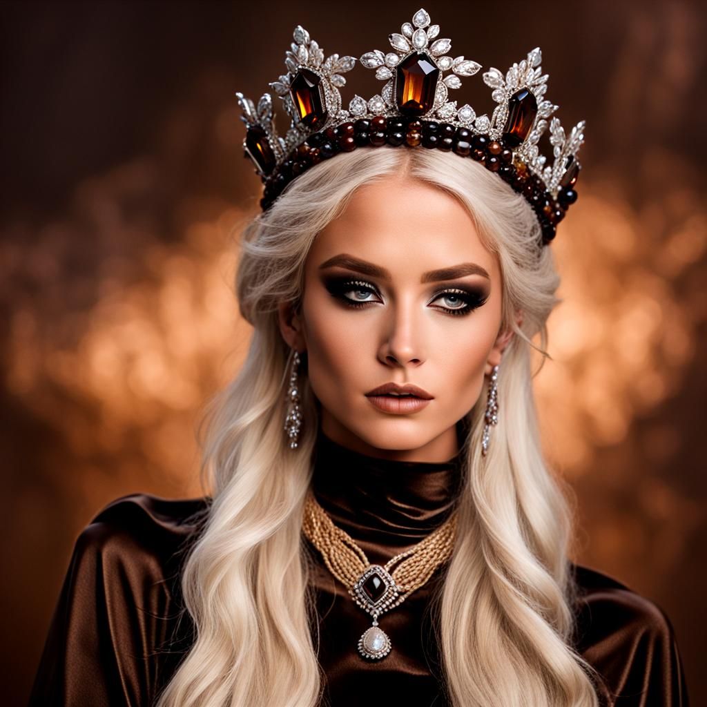 Brown Tourmaline Goddess of Inspiration: Digital Art