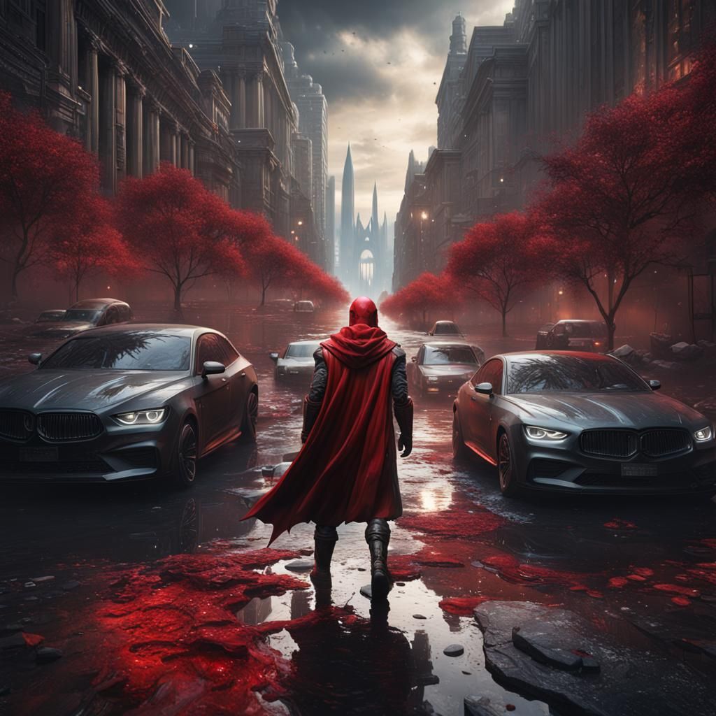 Red Hood: Detailed Matte Painting in Deep Color
