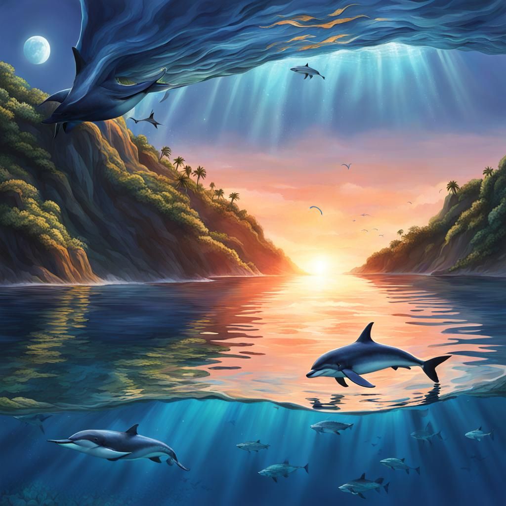 Simple AI Generated Image of a Dolphin
