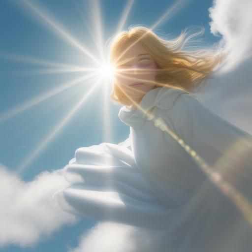 Heavenly Sunshine Beams Through Divine Clouds