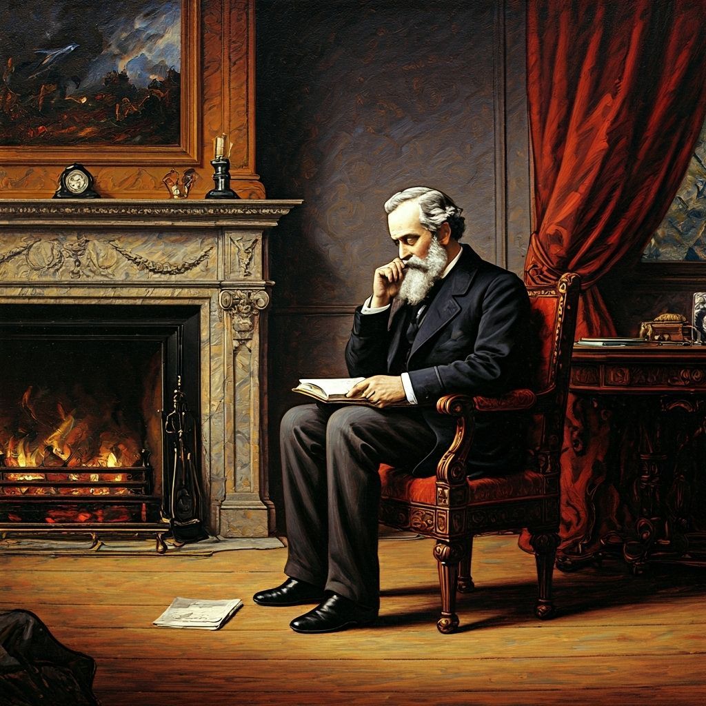 Victorian Gentleman in Expressionistic Oil Painting Style