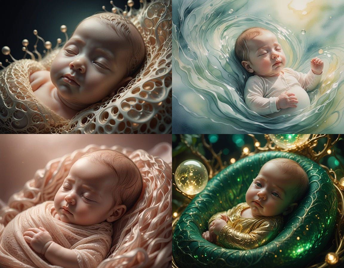 Relaxing Place: 3D Ultrasound of a Baby in the Womb