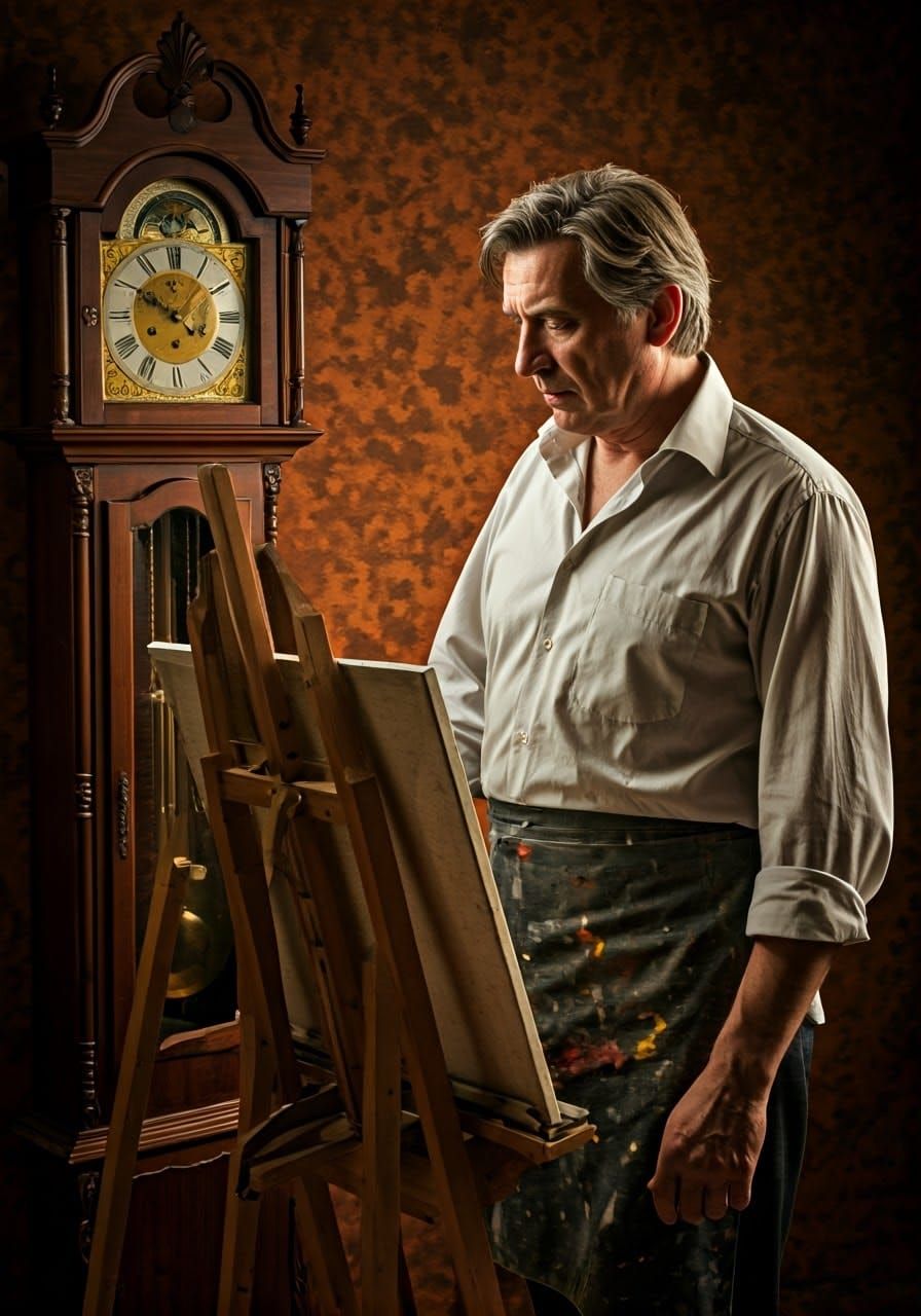 Worried Artist and Looming Deadline: Old Masters Style