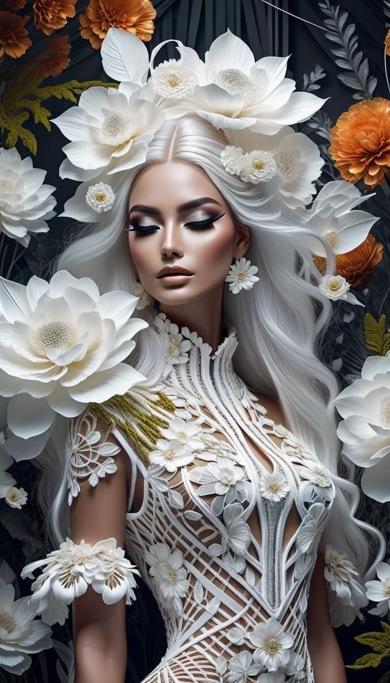 ,full body of a beauty model girl ,white lines decor,Epic cinematic brilliant stunning intricate meticulously detailed d...