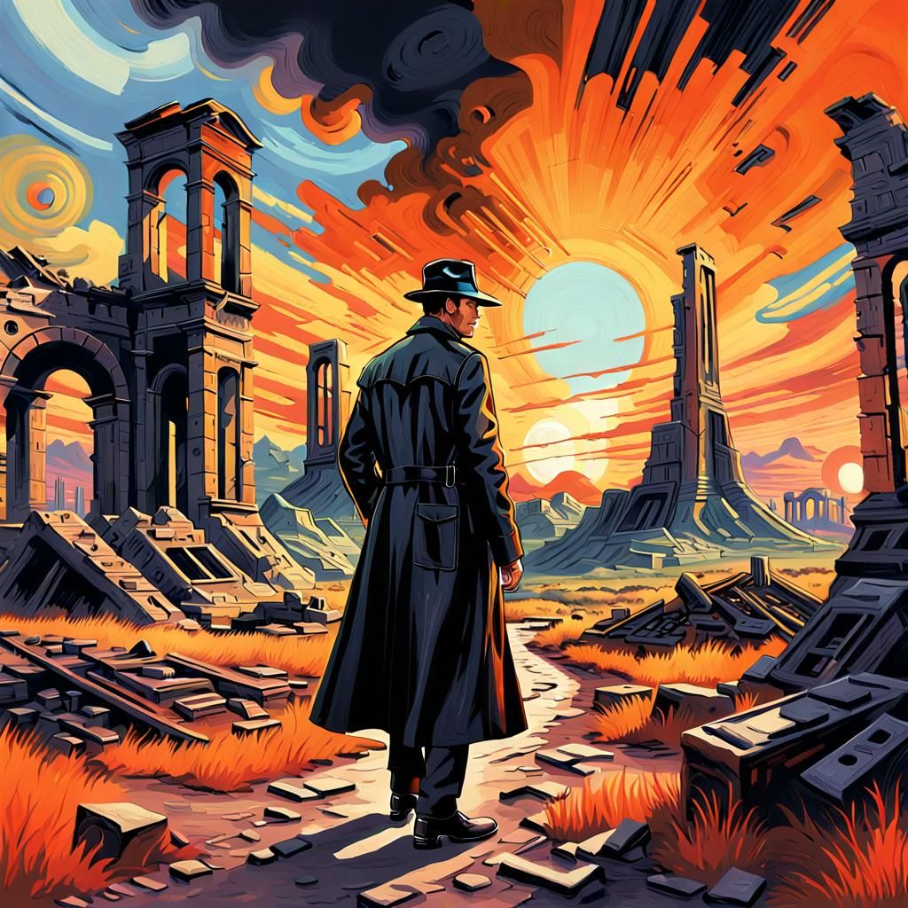 Fauvist Vulcan Time Traveler in WWII Ruins