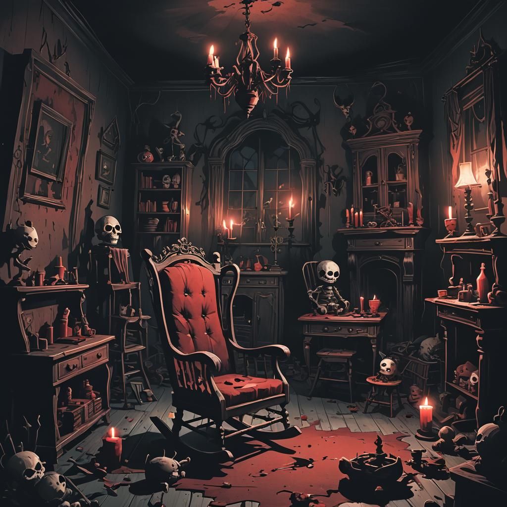 Twisted Nursery: A Gothic Horror Concept Art