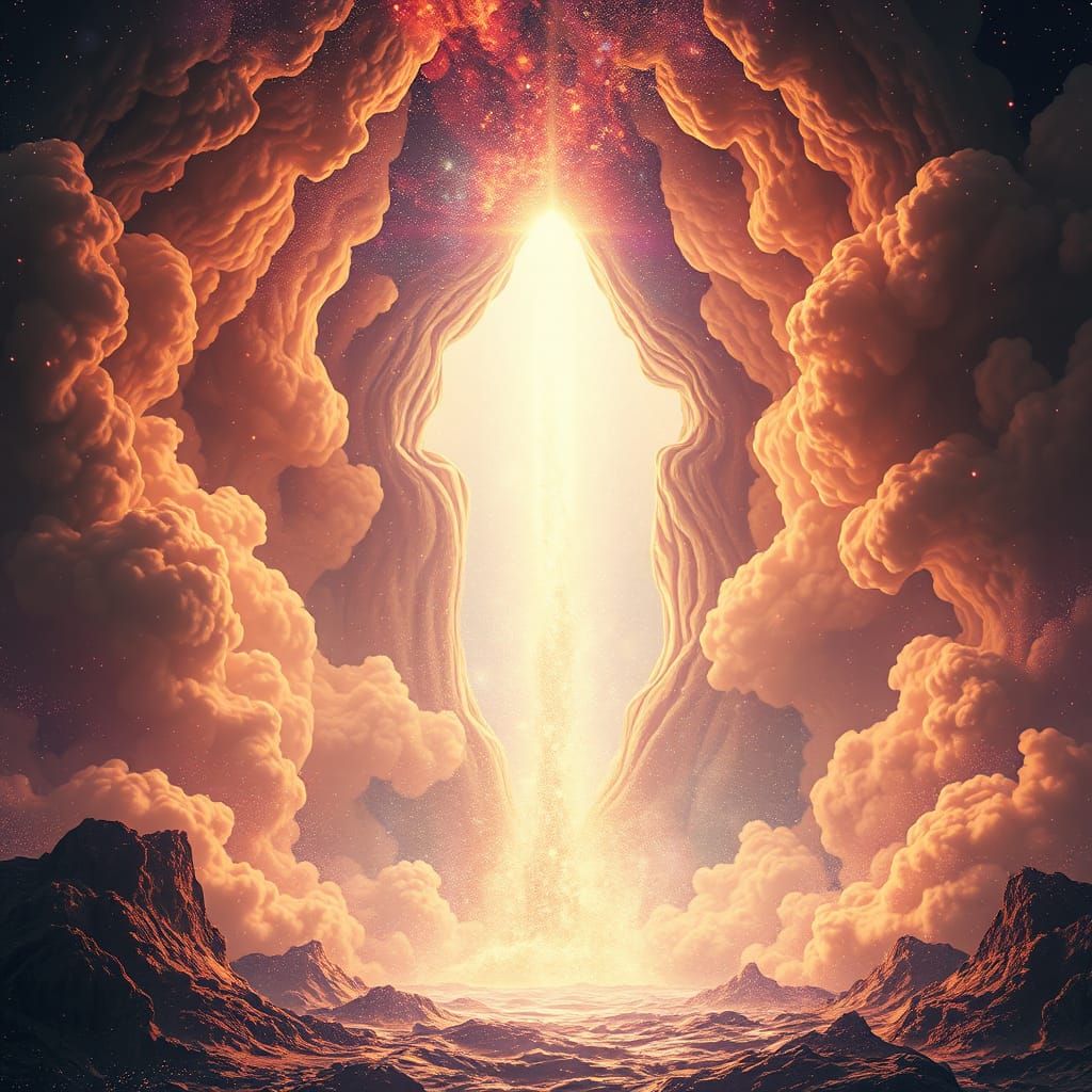 Mystical Birth of a World: Ethereal Cosmic Portal