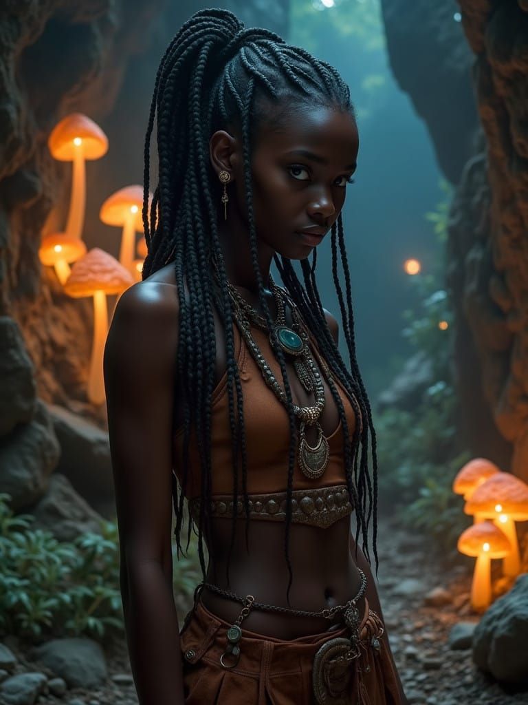Ebony Goddess in Ancient Zulu Futurism