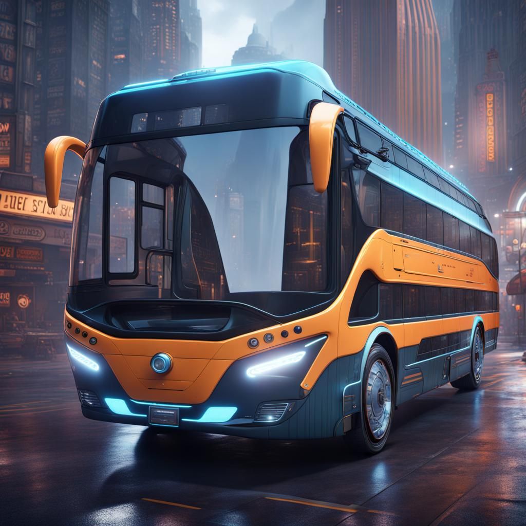 Futuristic City Bus. 2