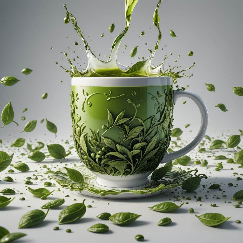 Immunity Booster Green Tea Still Life