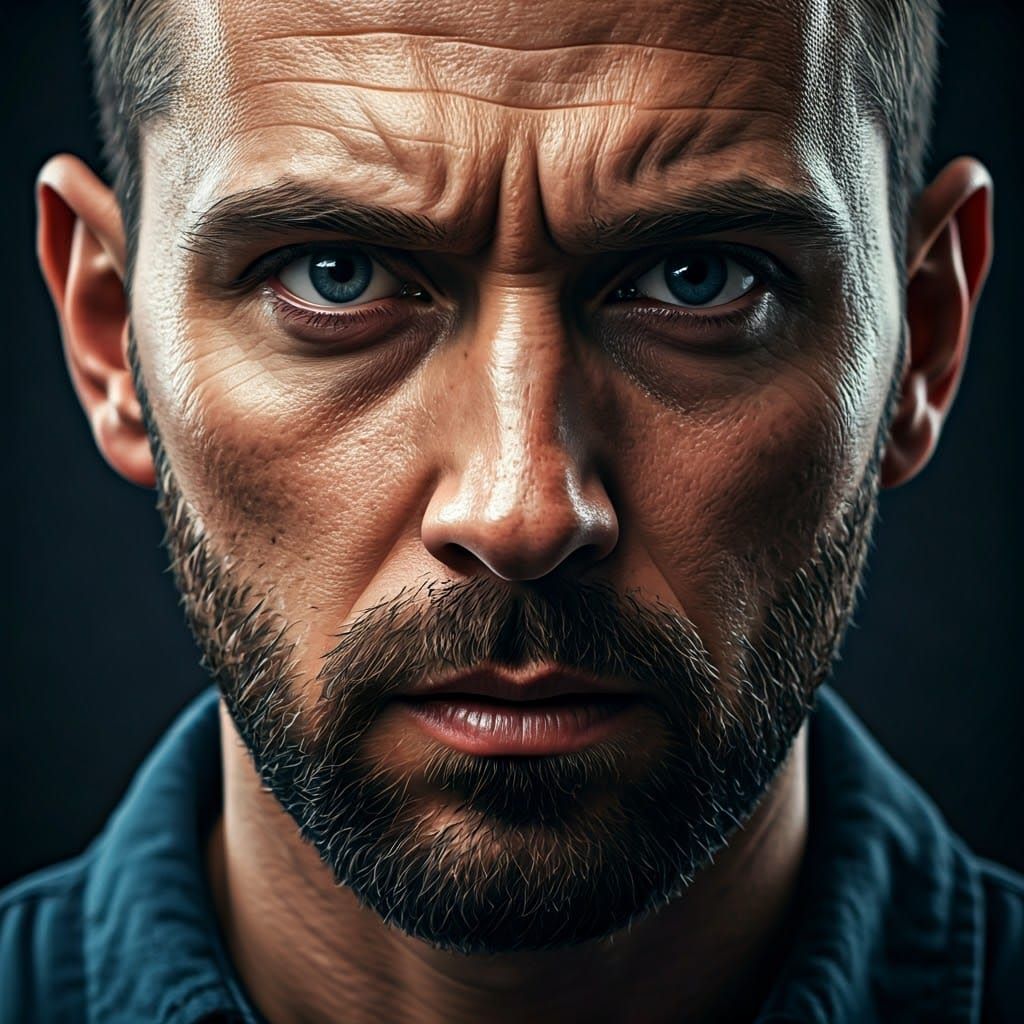 Brooding Portrait in Moody Light