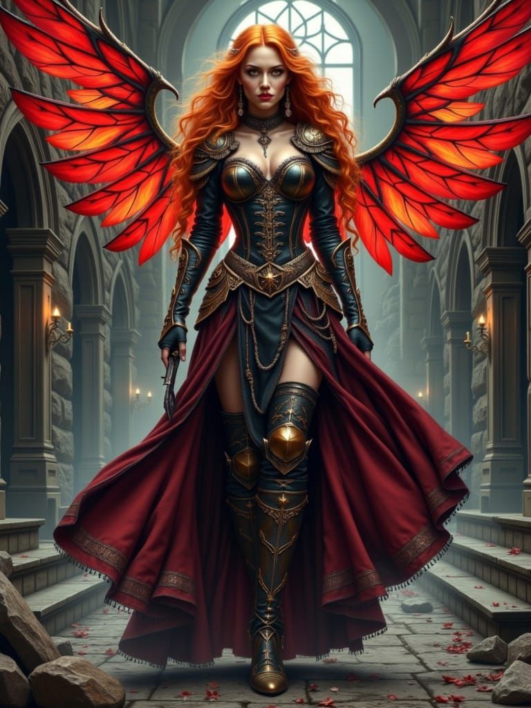 Majestic Sorceress in Haunted Castle