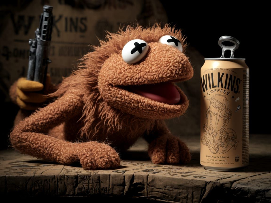 Dark Twin of Kermit: A Macabre Wilkins Coffee Commercial