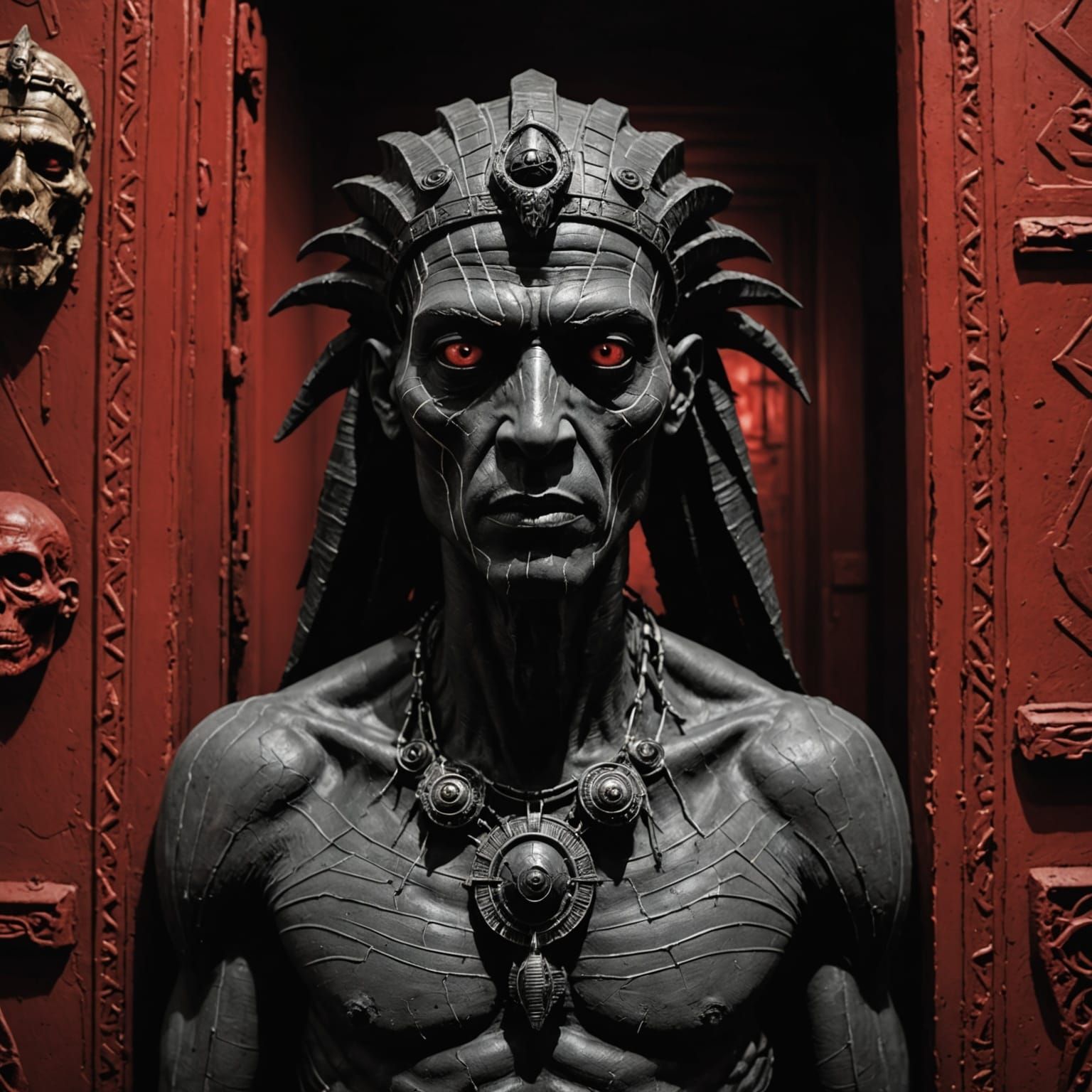 Film Noir Portrait: Grotesque Nyarlathotep as Black Pharaoh