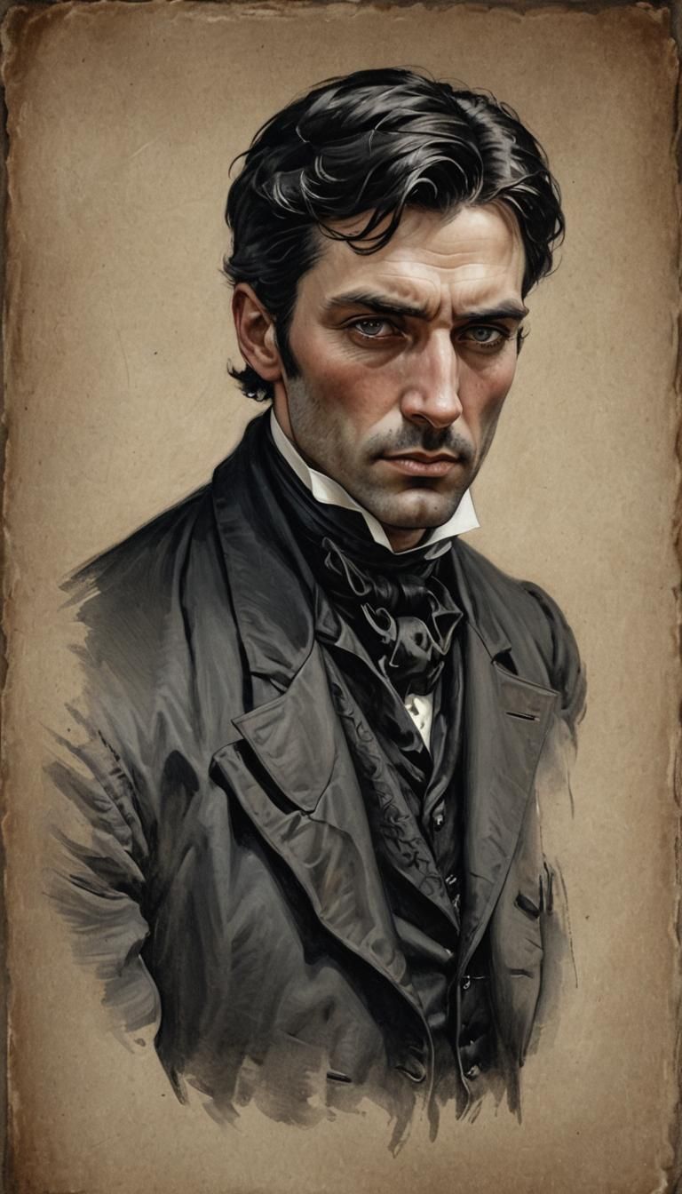 Brooding Victorian Man: Realistic AI Portrait
