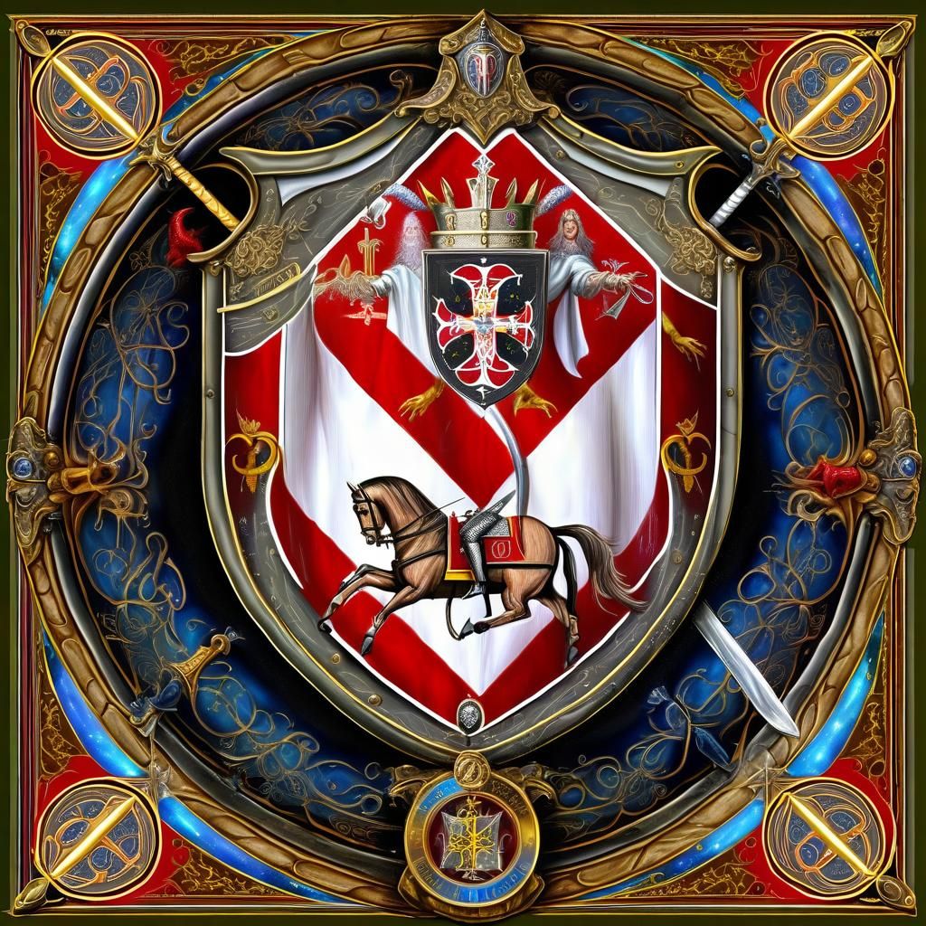 Knight Templar Coat of Arms in Esoteric Style