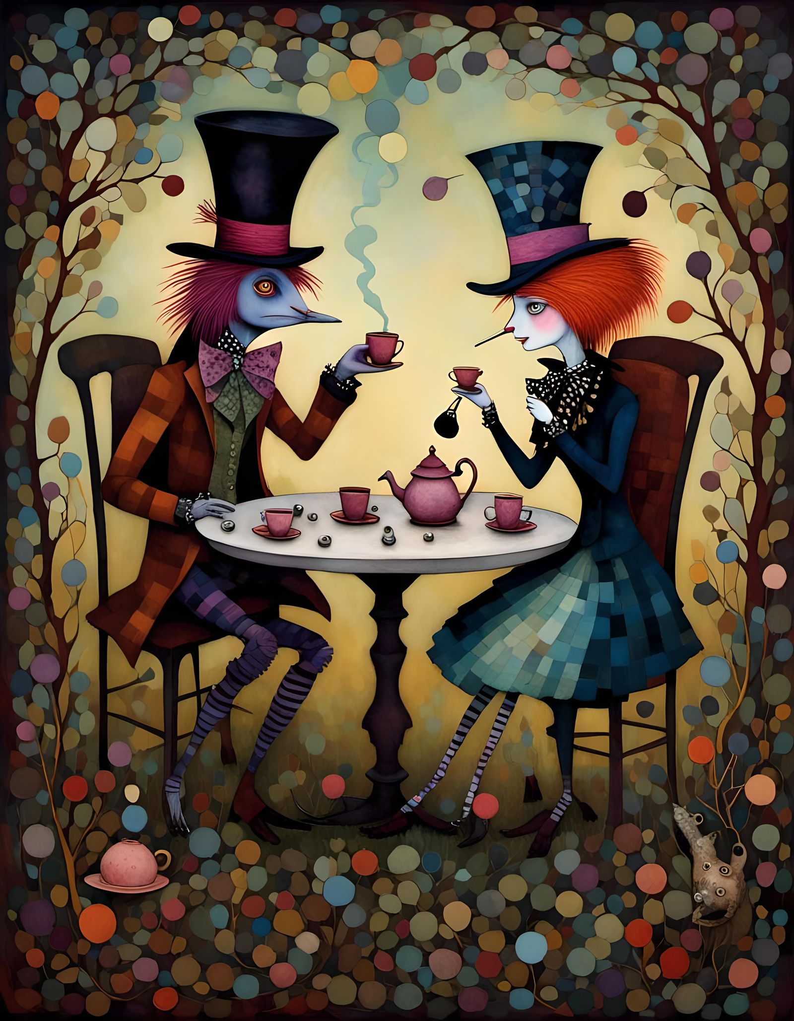 Alice and the Mad Hatter's Gothic Tea Party