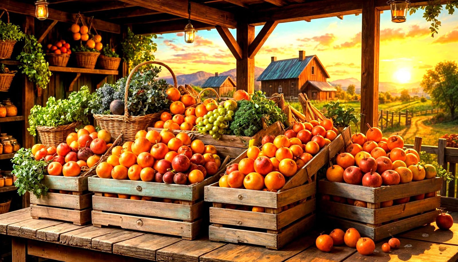 Whimsical Farmstand in Sfumato Style