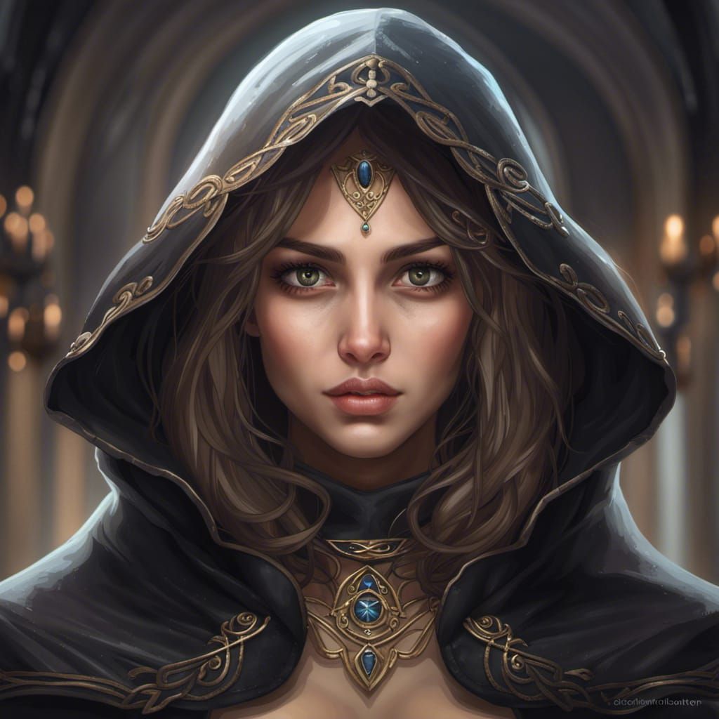 Fantasy Thief Girl in Dreamy Magical Portrait