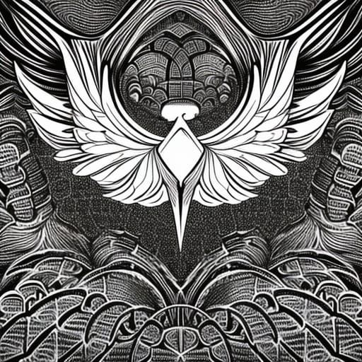 Winged Centaur Flying Above City in Metaphysical Style