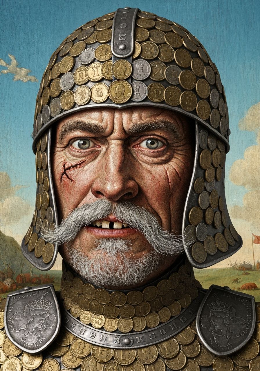 Landsknecht Portrait Made of Ancient Coins