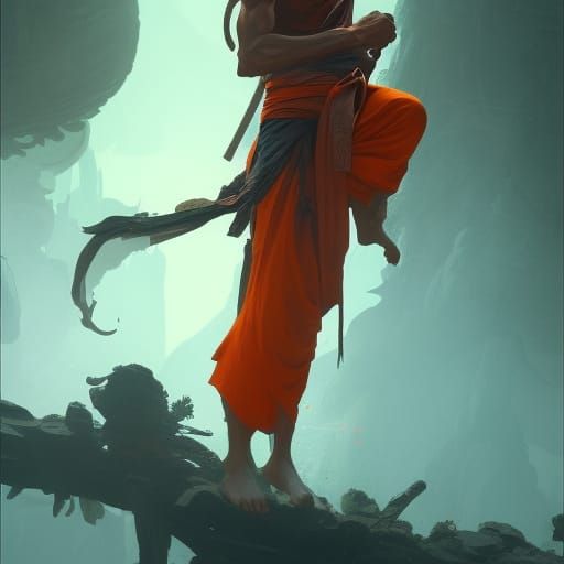 Reborn Ninja Monk Concept Art in Unreal Engine 5