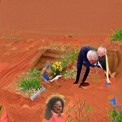 Hyperrealistic Rendering of Grave Robbery Scene