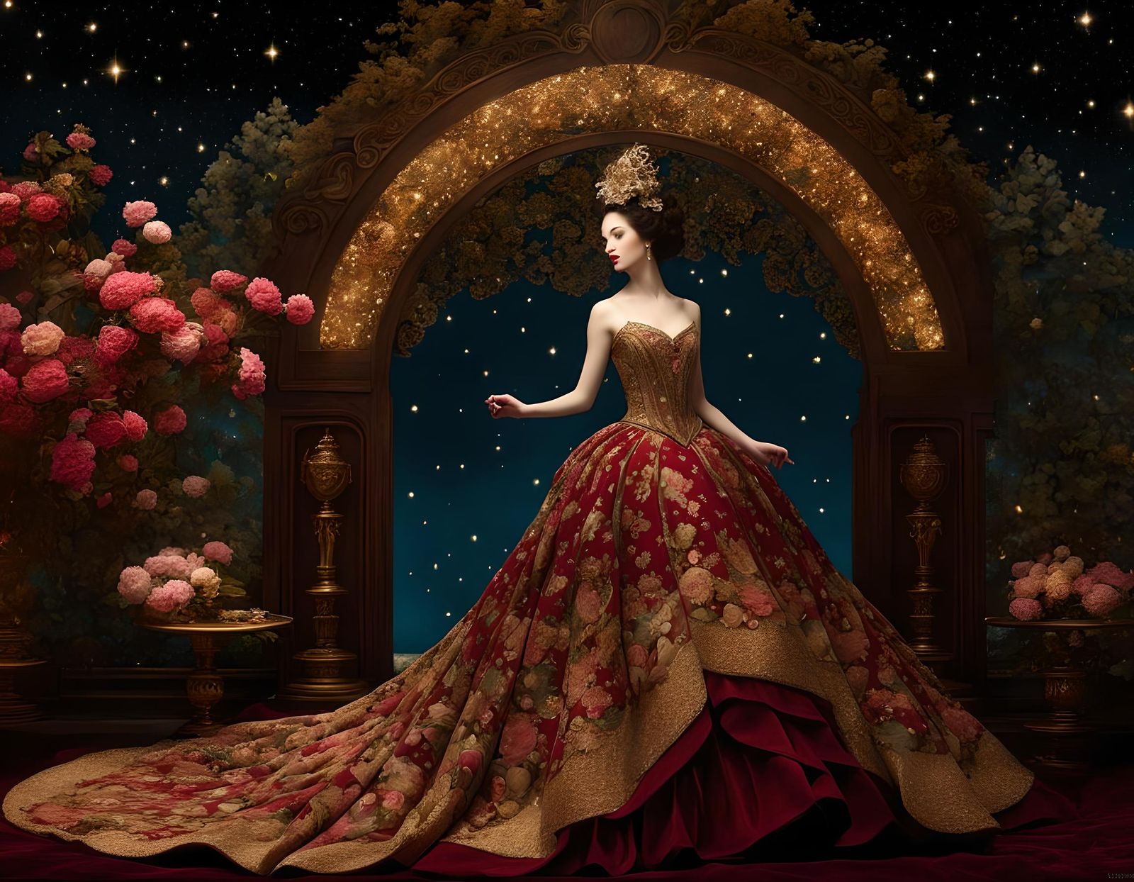 Dreamlike Stardust Gown in Lightwave 3D