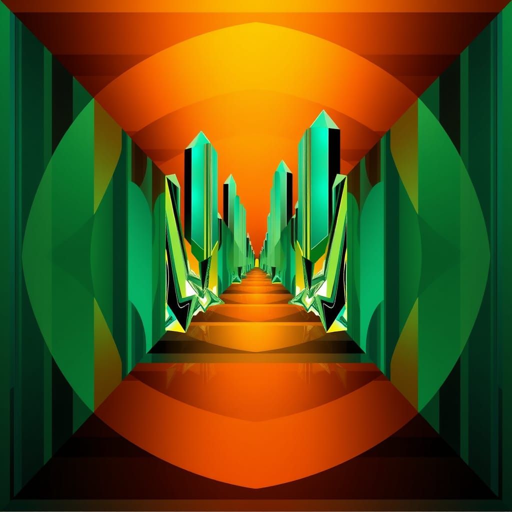 Fractured Crystal Geometries in Vibrant Abstraction