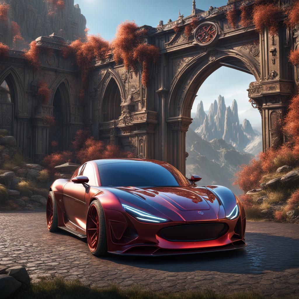 NG Cars Logo: Detailed Matte Painting in Unreal Engine