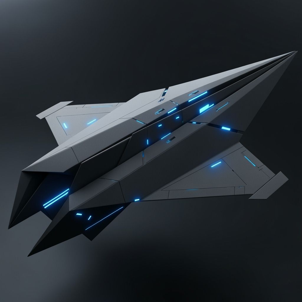 Paper Airplane Metamorphosis into Stealth Aircraft