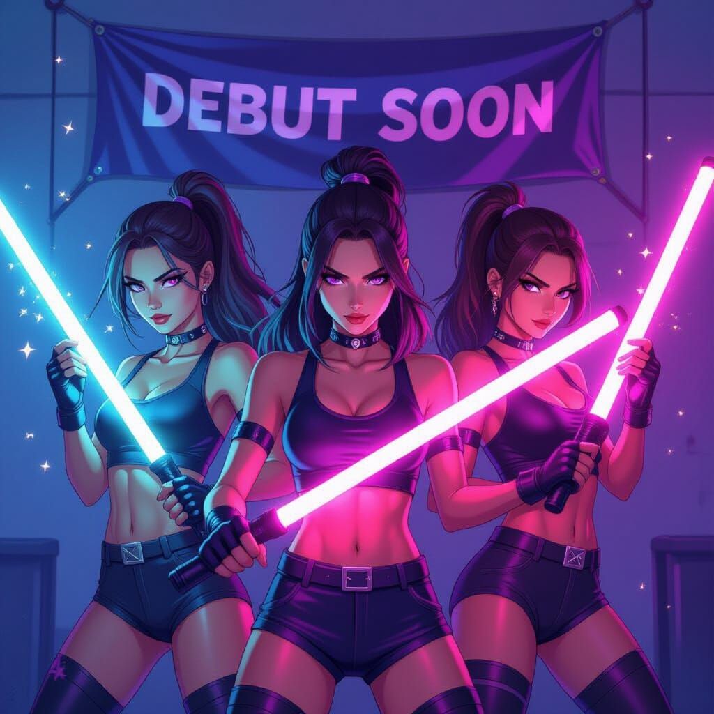 Badass Girls Debut Soon With Diamond Light Sticks