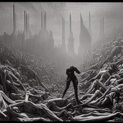 Dystopian Bone Pile: Art Deco Post-Apocalypse