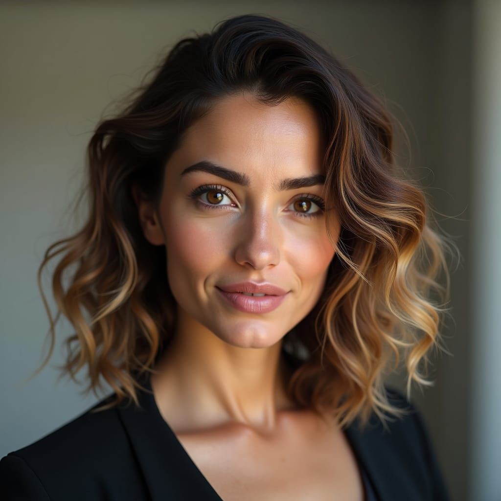 Hyperrealistic Portrait of Italian Woman in Matte Painting S...