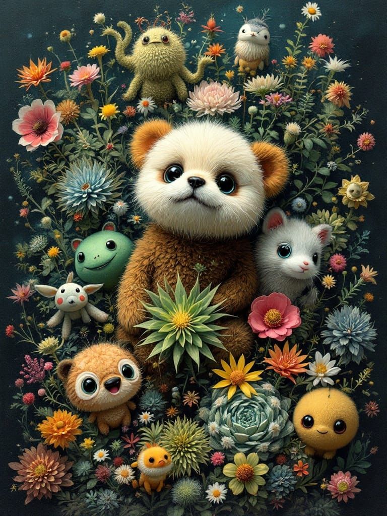 Ethereal Dreamscapes of Whimsical Flora and Fauna